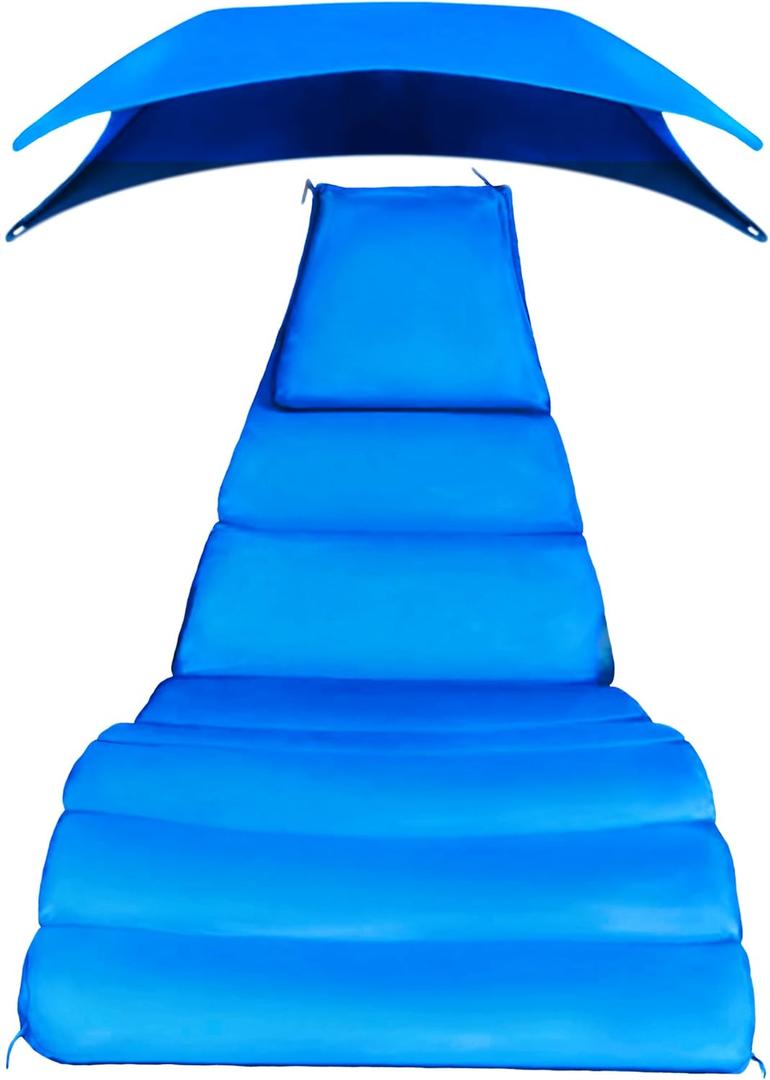 Weatherproof Replacement Cushion Pad and Umbrella for Hanging Lounge Chair Outdoor Chaise Hanging Hammock Chair - Long-Lasting, Fade-Resistant, Quick-Dry, Outdoor Lounge Replacement Set (Blue) Weatherproof Replacement Cushion Pad and Umbrella for Hanging Lounge Chair Outdoor Chaise Hanging Hammock Chair - Long-Lasting, Fade-Resistant, Quick-Dry, Outdoor Lounge Replacement Set (Blue)