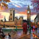 1000 Piece Puzzle for Adults, London Big Ben Westminster Palace Jigsaw Puzzles, Funny Puzzle, Perfectly Fitting Pieces, Home Decor Birthday Party Gift for Adults Seniors 27.5" x 19.7"