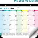 Calendar 2025-2026, 18 Monthly Large Desk Calendar, JAN. 2025  JUN. 2026, 22" x 17", Desktop Monthly Planner with Corner Protector, Large Ruled Blocks - Colorful Lump