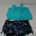 Yonique Women's Tankini Swimsuit - Two Piece Bathing Suits with Shorts Tummy Control Swimwear 2XL