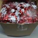 100 ft Christmas Tinsel Garland Metallic Garland Light Glittering Decoration for Valentine Birthday Wedding Party Holiday Festivities Indoor Outdoor Home Supplies(Red, Snowflake)