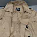 FARVALUE Women's Double Breasted Trench Coat Water Resistant Windbreaker Classic Belted Lapel Overcoat (Beige, L)