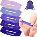 Set of 5 Toe Stretcher Bands for Bunions Correction Foot Big Toe Spacers Resistance Straightener Loop Bands with Carry Bag for Women Men Hallux Valgus Alignment Yoga Exercise(Purple)