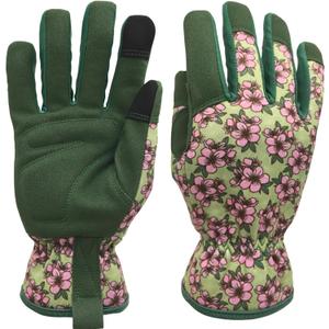 Thorn Proof&Puncture Resistant Gardening Gloves with Grip,Garden Glove for Women, Leather Yard Work Gifts (Green, L)