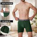 BAMBOO COOL Men's Ultra ComfortSoft Underwear, Moisture Wicking & Breathable No Ride Up Boxer Briefs with Fly, Multipack (XXXL)