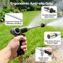 Turn Any Hose into a High Pressure Water Cleaning Jet, 2026 Upgraded Multi Function Lawn & Garden Watering Sprayer, for Three Spray Modes, Spray Nozzles for Cleaning Yard Pets Car