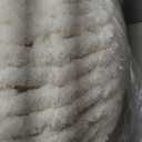 L'AGRATY Chunky Knit Blanket - Soft Chunky Throw 60x80 inches: 100% Hand Kintted Chenile Crochet Throw for Couch - Large Cable Knit Blanket for Home Decor (Ivory)