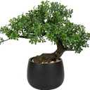 Artificial Bonsai Tree Juniper Faux Plants Indoor Fake Plants Decor with Ceramic Pots for Home Table Office Desk Bathroom Shelf Bedroom Living Room Farmhouse DecorationsPink