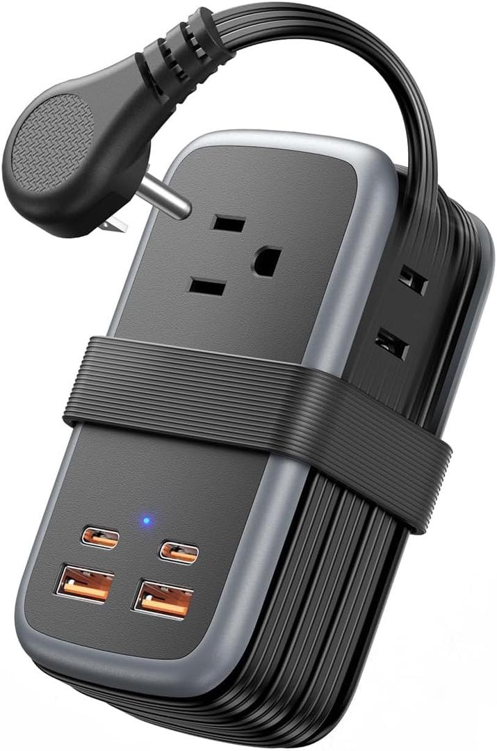 NTONPOWER GAN Ultra 65W USB Fast Charging Station, 7 in 1 Travel Power Strip with 3 Outlets 4 USB (2 C), Extension Cord 4ft, Travel Essentials, Cruise Essentials 2026,Compatible with MacBook, iPhone