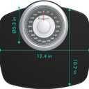 Adamson A25T Scales for Body Weight - Up to 400 LB - 5.3" Dial on 12.4" x 10.2" Platform - Anti-Skid Rubber Surface - High Precision Bathroom Scale Analog - Durable with 20-Year Assurance