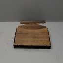 Juvale Rustic Wood Wall Mounted Magazine Rack and File Organizer with Menu Basket - Magazine Holder - Mail Organizer (12 in)