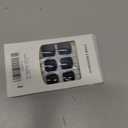 Square Press on Toenails Short Fake ToeNails with Glitter Designs Dark Blue Nail Press ons Glossy Glue on Tonails Summer False Toenails Full Cover Artificial Stick on Nails for Women 24Pcs