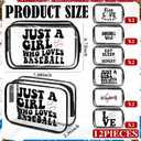 Reginary 12 Pcs Christmas Baseball Makeup Bag Gifts for Team, Clear PVC