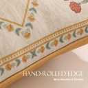 patdrea Designer Throw Pillow Covers for Couch 18"x18",Vintage French Linen Pillows Cover with Daisy Floral Pattern,Beige Soft Farmhouse Decorative Square Cushion for Bed,Outdoor,Set of 2