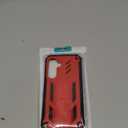 FNTCASE for Samsung Galaxy S25-FE Case: with [Built-in Screen Protector & Kickstand] [Military-Grade Drop Protection] Heavy Duty Protective Full Body Shockproof Rugged Sturdy TPU Phone Cover Red