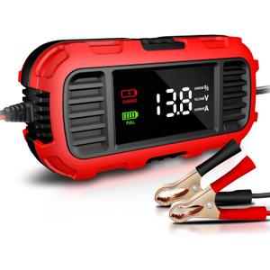 1.5A Smart Battery Charger 12V Motorcycle Charger Smart Car Battery Maintenance Trickle Charger Float and Desulfurizer for All Kinds of Motorcycle Batteries