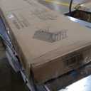 KEIKI Full Size Loft Bed with Movable Desk, Storage Shelf, Storage Stairs, Wood Bedframe, Espresso