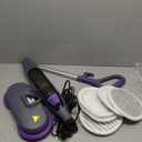 Scrub & Steam Mop with Rotating Mop Pads, LED Headlights, 6 Scrub Pads, Large Tank, Swivel Steering, Effortless Scrubbing Hard Floor Cleaner Upgraded (Black)