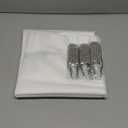 Barossa Design Clawfoot Tub Cotton Waffle Shower Curtain 180 x 70 Set with PEVA Liner and 36 Metal Hooks - White, Wrap-Around 180x70