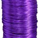 FQTANJU Purple 2mm x 100 Yards Satin Nylon Trim Cord, Rattail, Chinese Knot, Kumihimo, Premium Quality