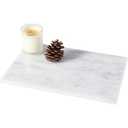 Hushee White Marble Board for Kitchen Marble Serving Tray 1 pcs and Non Slip Feet Pastry Cheese Tray Cutting Board for Pizza Bread Cake Baking Display