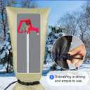 Outdoor Faucet Covers for Winter Freeze Protection, POROLIR Large 20" H x 10" W Thicker Insulation Long Faucet Sock for Outdoor Faucets & Yard Hydrant Hose Bib Insulated Spigot Covers Khaki