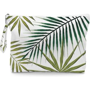 2 x Fokongna Palm leaves Wet Bag Travel Wet Dry Bag Beach Bag Diaper Bag Wet Bag For Swimsuit Travel Makeup Bag Toiletry Bag