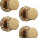 Asidrama 4 Pack Champagne Bronze Passage Door Knobs with Lock, Door Handles with Champagne Bronze Door Knobs Interior for Bedroom or Bathroom, Heavy Duty Door Lever for Left Right Sided Doors, Passage, 4pack, Champagne Bronze