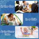 Sensory Montessori Baby Toys, Infant Toddler Travel Toys for Boy Girl, Soft Pull String Fidget Early Educational Learning Bath Toy for 18M+ Autism Birthday Gifts Christmas Stocking Stuffers, Blue