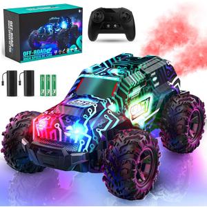 BLUEJAY 2.4GHz High Speed RC Car, Offroad Monster Hobby Racing Car with LED Colorful Bodylight and Rechargeable Battery, Kids Toy Gifts 3-8 Years