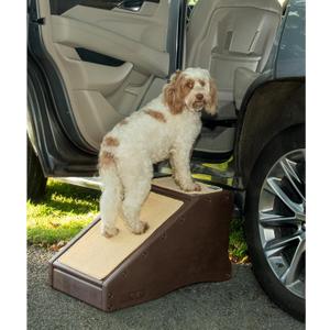 Pet Gear Stramp Stair and Ramp Combination for Dogs/Cats, Easy Step, Lightweight/Portable, Sturdy, Easy Assembly (No Tools Required) 1 Model, Espresso