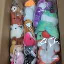 72 Pack Mini Stuffed Animal, Assorted Plush Toy (Dinosaur, Zoo, Ocean), Party Favors for Kid, Perfect for Claw Machine Filler, Goody Bag Stuffers, Keychain, Carnival Prizes, Classroom Reward Gift Bulk
