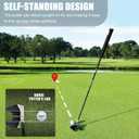 PGM Golf Standing Putter - Golf Putter for Men and Women - Mallet Putter with Stable Low Center of Gravity & Alignment Aid - Left Handed (35") 3 degrees