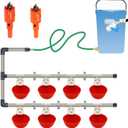 Complete Set Pipeline Automatic Chicken Watering System, 1/2" PVC Tee Fittings & PVC Pipe & Garden Hose, Chicken Water Cups, Poultry Waterer, Automatic Chicken Waterer, Chicken Nipple Waterer