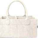 Mr. Pen- Baby Diaper Caddy Organizer, Beige, Medium, Nursery Storage Bin and Car Organizer for Diapers and Baby Wipes