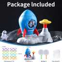 Outdoor Toys for Kids Ages 3-8: Flying Disc Launcher Toy Chasing Games - Summer Outside Yard Activities Chasing Toy for Toddlers Ages 3 4 5 6 7 8 Backyard Games Birthday Gift for Boys Girls, Blue