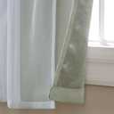 TOWN & COUNTRY LUXE Talia Double Layer Indoor Curtains, Sheer and Room Darkening Blackout, Grommet Top, Energy Efficient, 2-Pack Set, 52"x96", Soft Grey