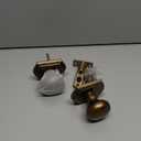 Door Knobs Interior, Classic Decorative Antique Brass Privacy Door Knob Perfect for Bedroom or Bathroom Doors, Durable Stylish Hardware for Indoor Use- 1 Pack