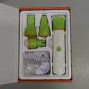 Dog Clippers with Paw Trimmer, All-in-One Dog Grooming Kit Low Noise Electric Rechargeable Small Quiet Foot Razor Pet Hair Shaver with Stainless Steel Scissors Guards for Dogs Cats at Home (Green)
