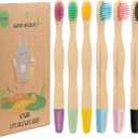 Bamboo Kids Toothbrushes (6 Pack) - Soft Bristle Organic Compostable BPA Free Toothbrush for Kids Toddler Baby Tooth Brush, Eco Friendly Natural Biodegradable Wooden Toothbrush