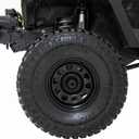 Rough Country Black Steel Wheel - 15x8, 5x4.5 Bolt Pattern, 19mm Offset, 3.30 Bore, Heavy-Duty D-Window Off-Road Rim for Trucks & Jeeps