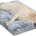 XL Dog Bed Crate Pad Mat for Cages Washable Bed for Extra Large Size Dog Soft Kennel Pad Anti-Slip Pet Bed,42" x 27",Grey