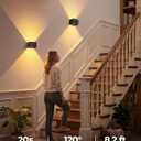 iMaihom Motion Sensor Wall Light with Remote, 5000mAh Rechargeable Wall Sconces, Up Down Wireless Indoor Lights, 12 RGB Colors with Warm Glow & Cool White, Dimmable for Hallway Bedroom Stairs, 2 Pack