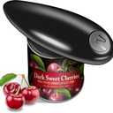 One Touch Battery Operated Electric Can Opener Fits Almost Size Can With Smooth Edge, Hands Free Electric Can Openers for Kitchen, Kitchen Gadgets Automatic Can Opener for Seniors, Arthritis Black