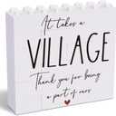 Thank You Gift - Appreciation Office Sign| IT TAKE A VILLAGE THANK YOU FOR BEING PART OF OURS | Appreciation Gifts for Teachers, Coworkers, Mentors, Friends
