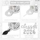 KatchOn, Silver Class of 2026 Balloons Banner - Script, 16 Inch | 2026 Balloons Graduation, Graduation Decorations Class of 2026 | Balloons, Graduation Balloons Decorations