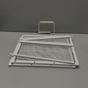 White Metal Racks with Metal Stands 17*12.5 in