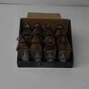 Hoolerry 12 Set Christmas Mini Lanterns with LED Candles 5.5'' Decorative Hanging Small Vintage Lantern Centerpiece Battery Powered for Wedding Table(Retro)