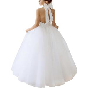 Flower Girl Dresses Wedding Satin Dresses Princess Birthday Party Prom Dresses 5-6Y