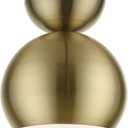 Livex Lighting, 45487-01, Stockton, Globe Semi-Flush, Antique Brass